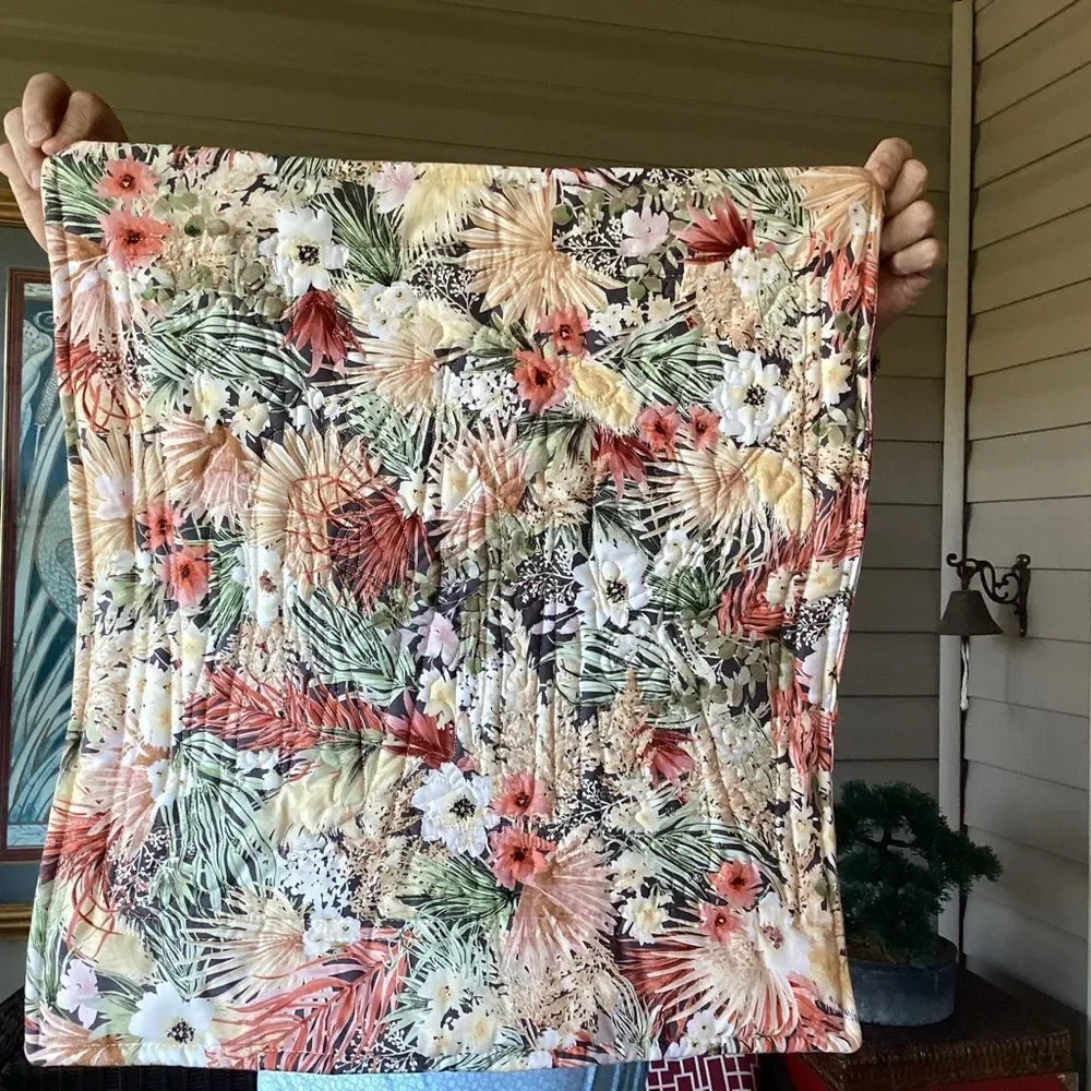 NWT. Hand Crafted Colorful Quilted Forest Wall Art Quilt
